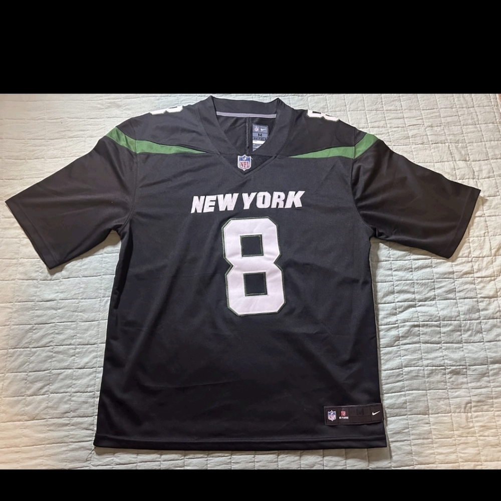 Nike New York Jets Moore #8 Black NFL Football Jersey
